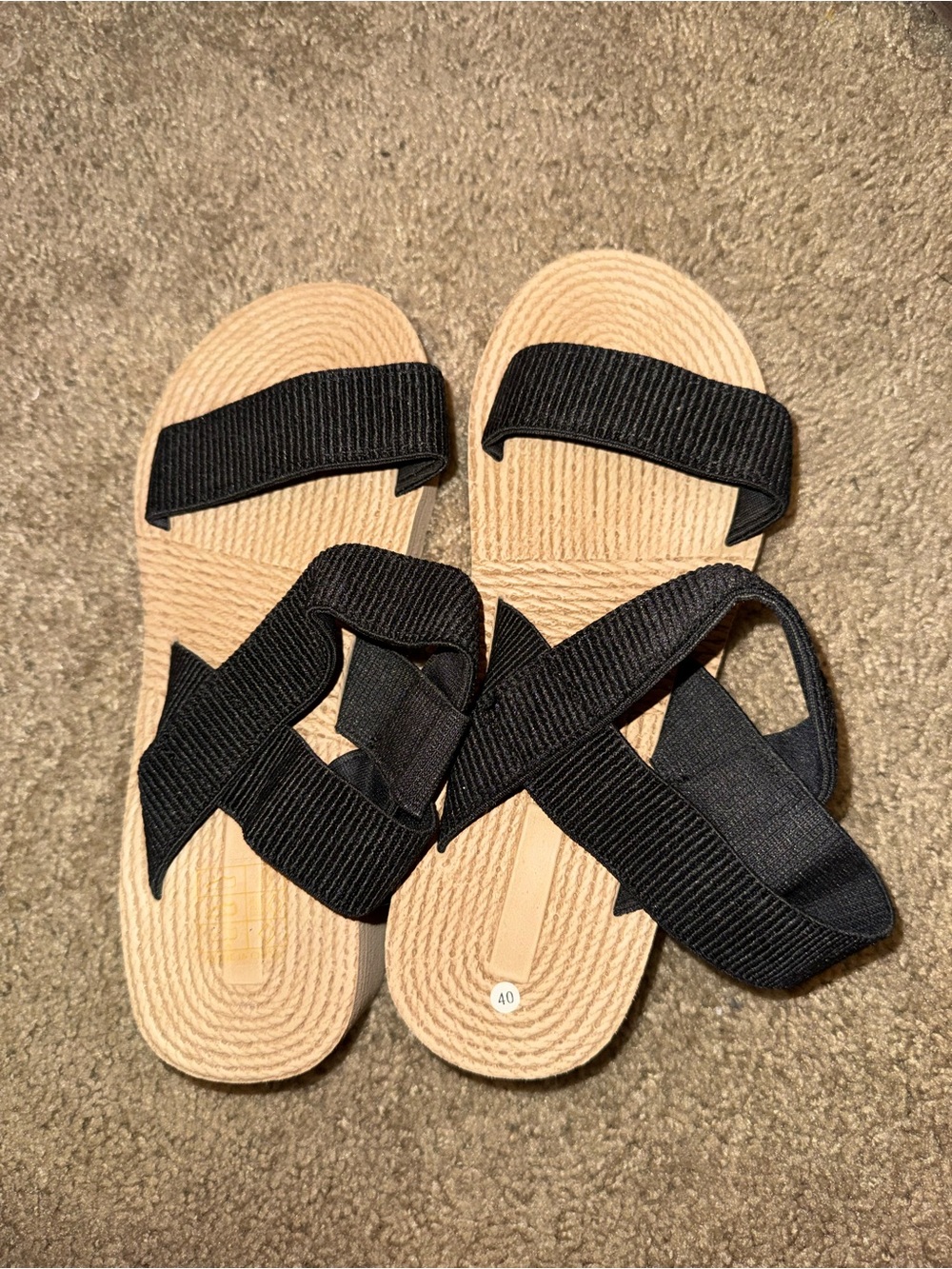 Black platform sandals
